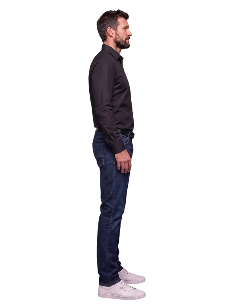 Jean homme grand 100 % coton stone– Entrejambe 105 cm