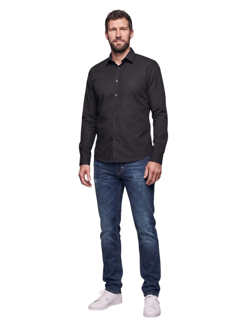 Jean homme grand straight fit délavé – Entrejambe 105 cm