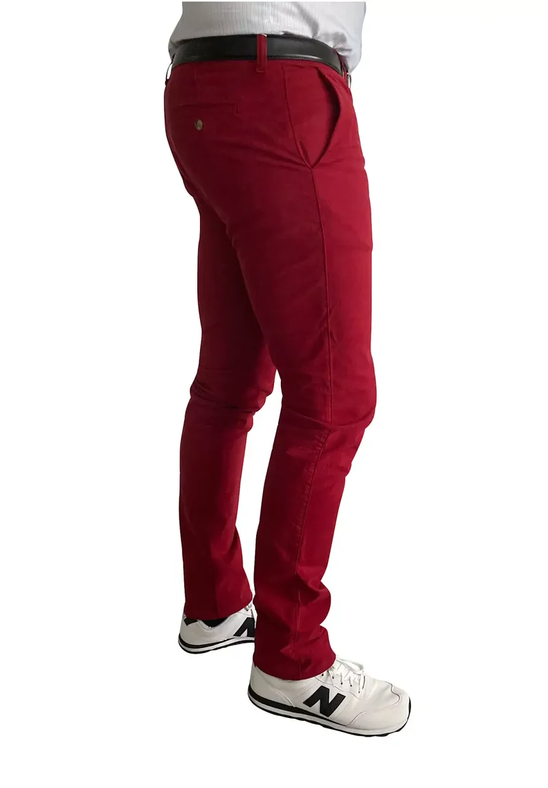 Pantalon slim homme grand grenat – Entrejambe 105 cm