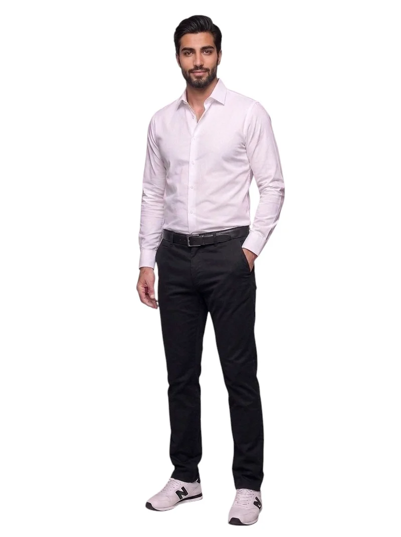 Pantalon slim homme grand noir – Entrejambe 105 cm