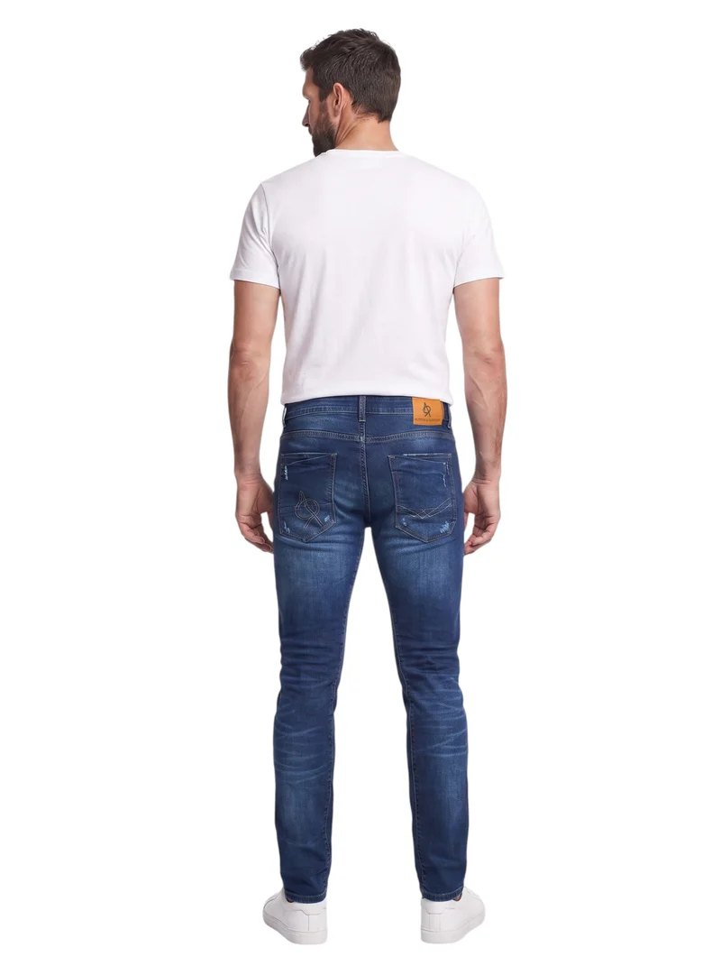 Jean homme grand effet usé – Entrejambe 105 cm | Steven Fusion