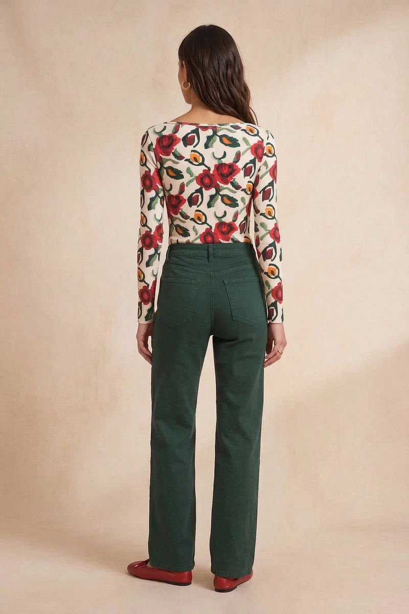 Pantalon Idéaliste Vert Mousse