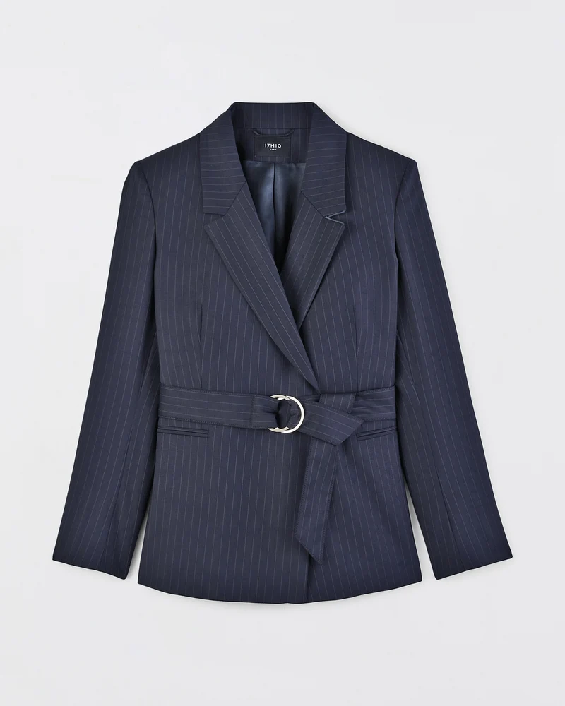 Veste ceinturée Olbia - Rayures tennis