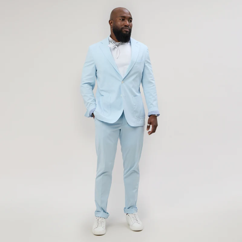 Pantalon à lacet Amovible "Sperone" Bleu Ciel