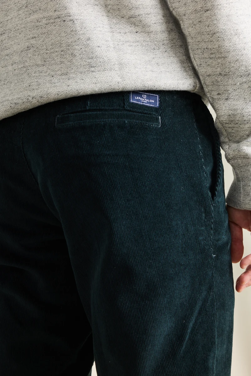 Chino velours vert anglais