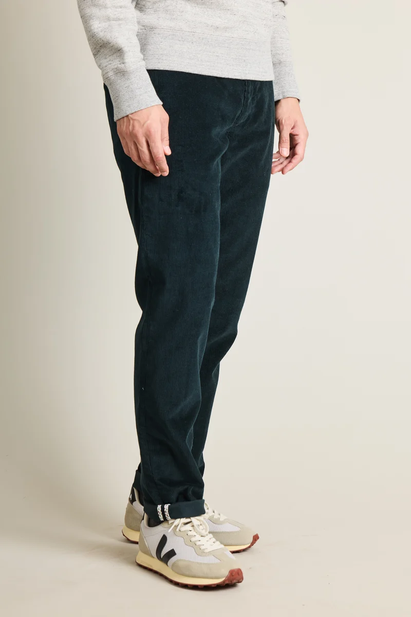 Chino velours vert anglais