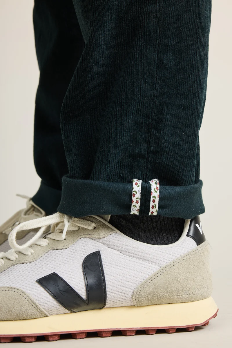 Chino velours vert anglais