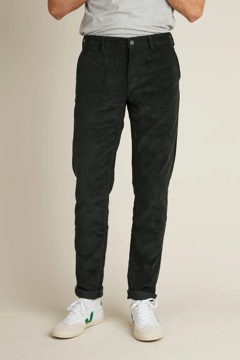 Chino velours vert sapin