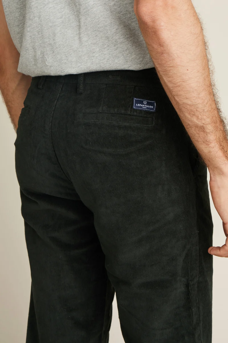 Chino velours vert sapin