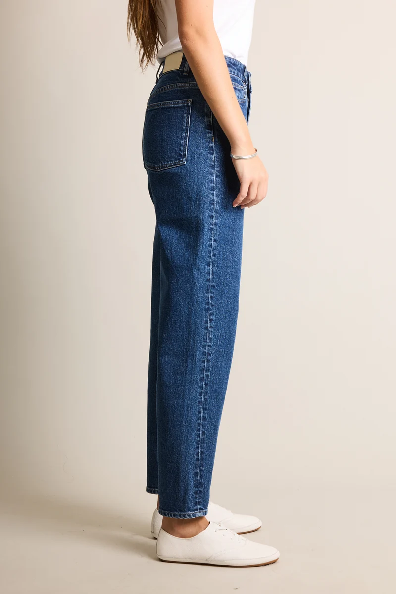 Jean mom bleu stone