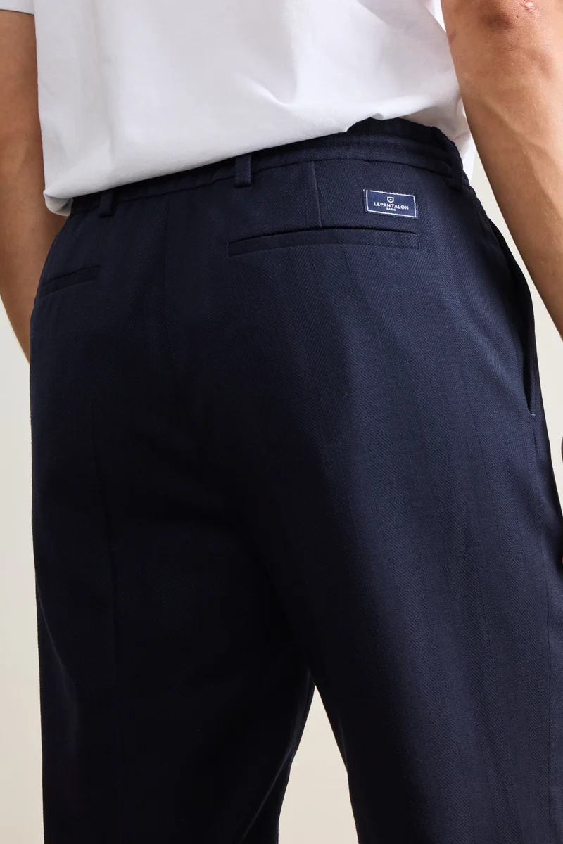 Jogpant chevron bleu marine