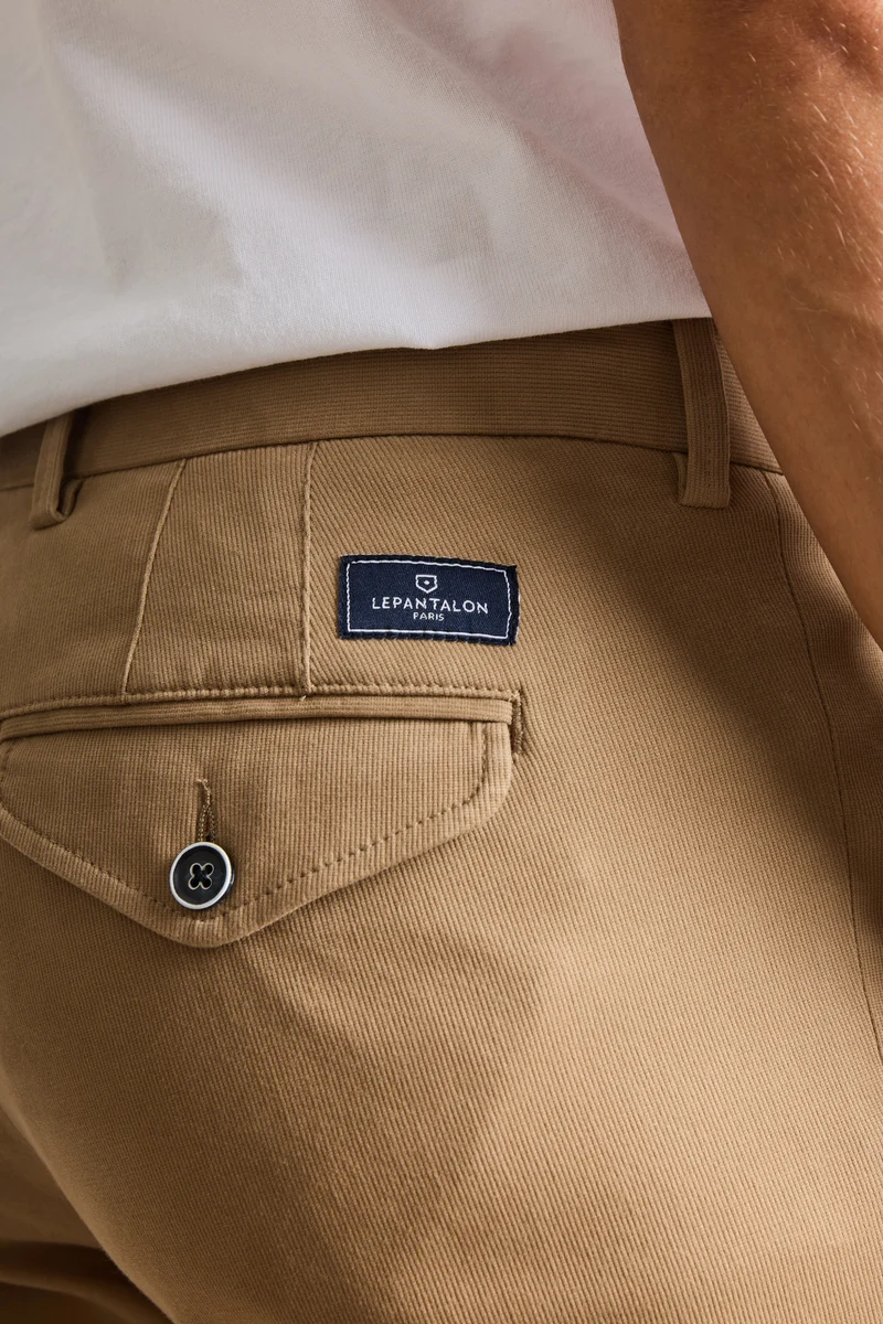 Chino à pinces beige