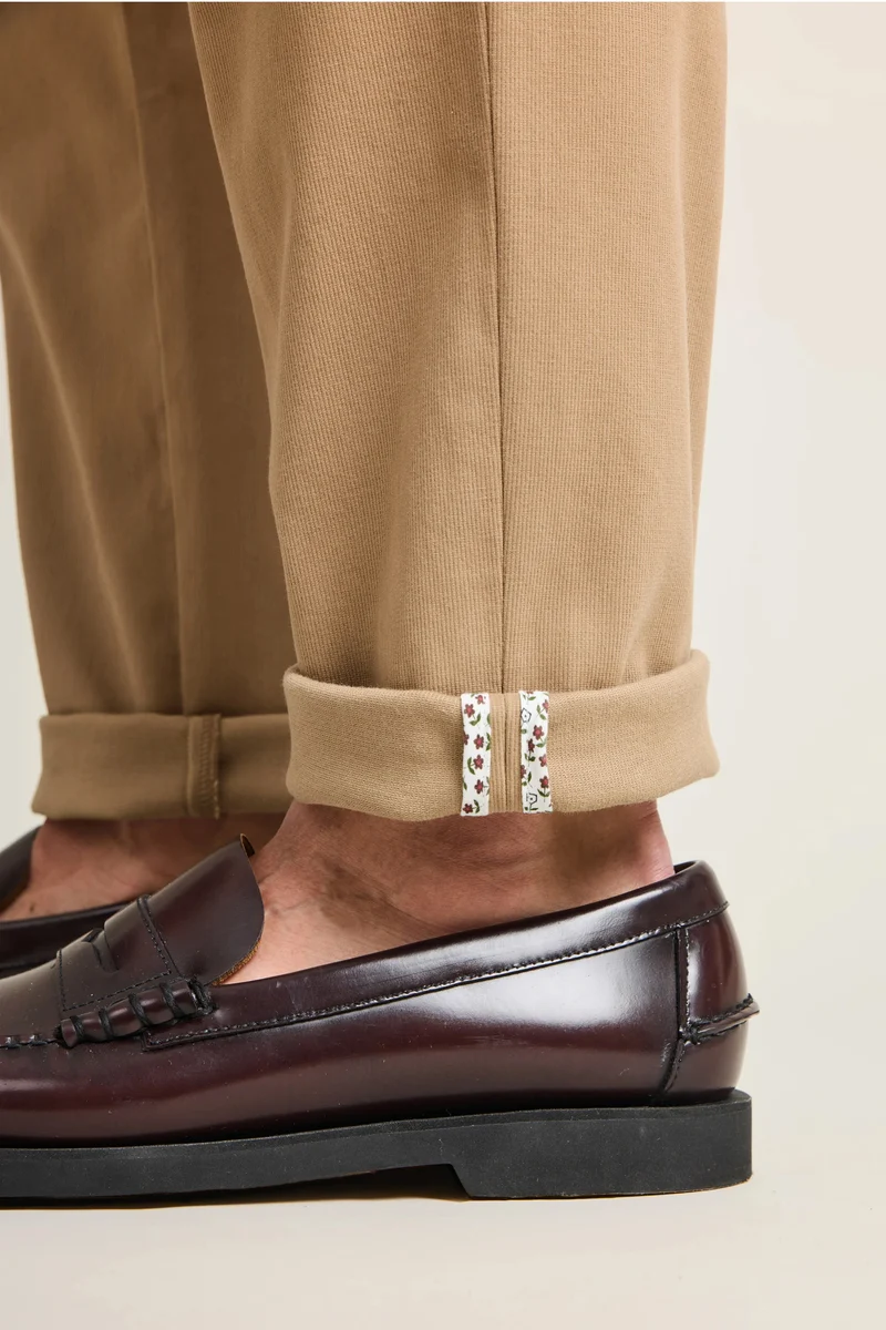 Chino à pinces beige