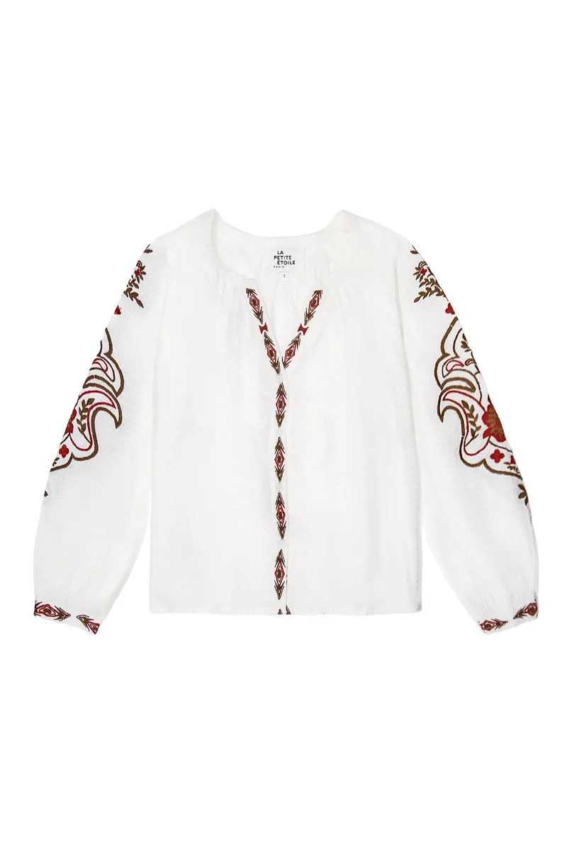 Barly - Blouse brodée