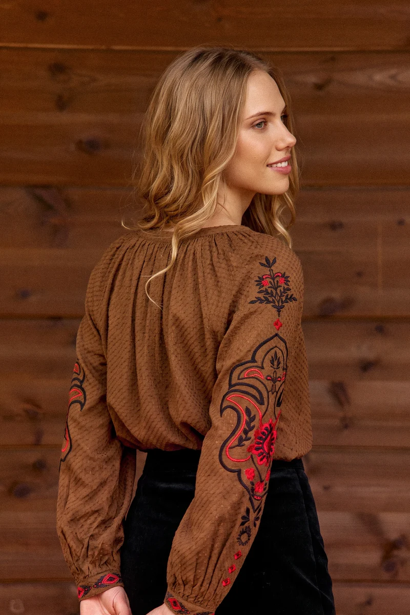 Barly - Blouse brodée