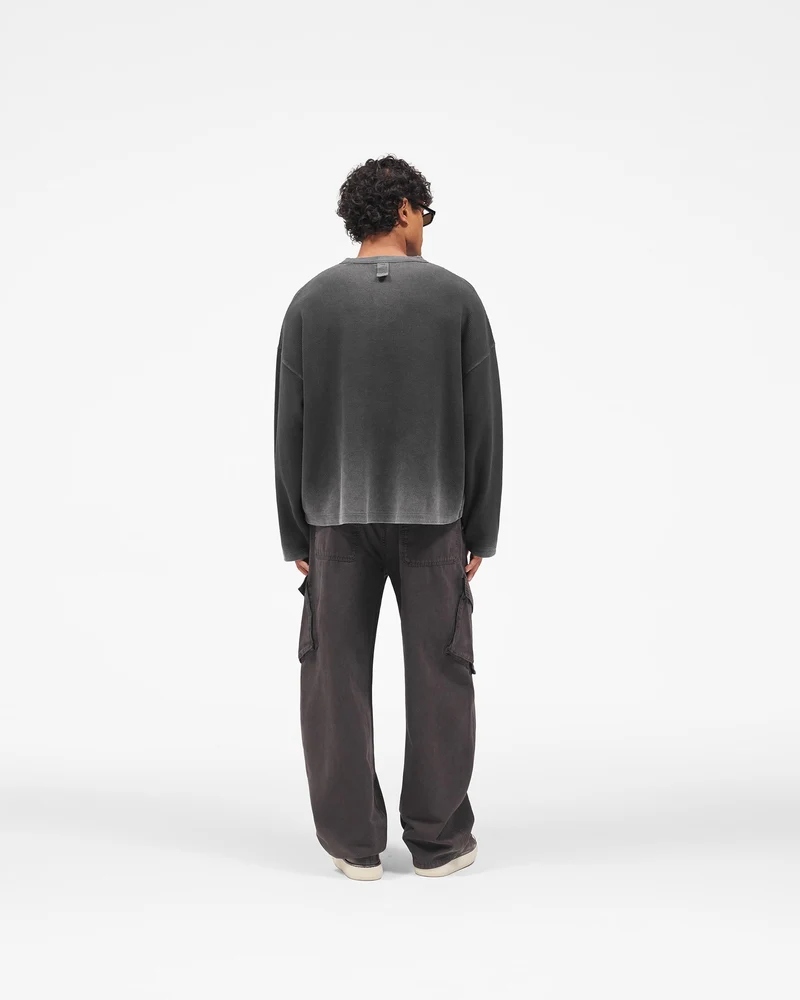 Heavyweight Henley Sweater - Vintage Black