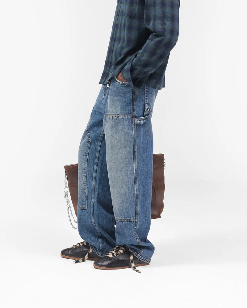 R2 Carpenter Panel Denim - Rinse Blue