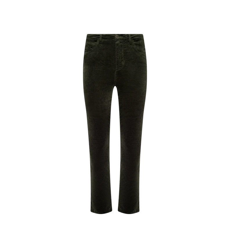 Celestia Velvet Slim-Leg Jean