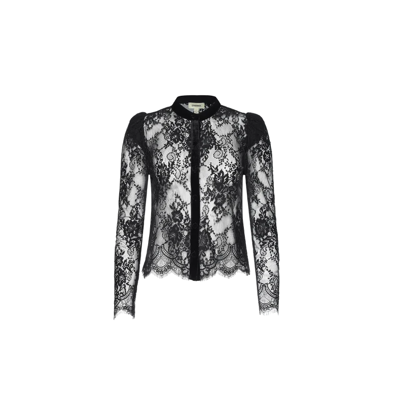 Dorothea Velvet Lace Blouse