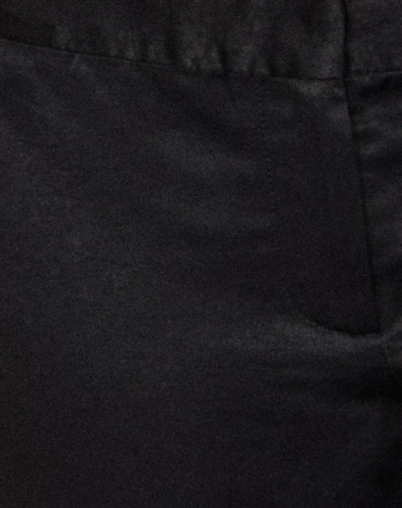 Pantalon Kasala Slim en satin noir