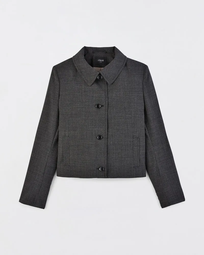 Veste blouson Pékin - Noir chiné