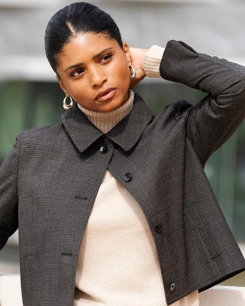 Veste blouson Pékin - Noir chiné
