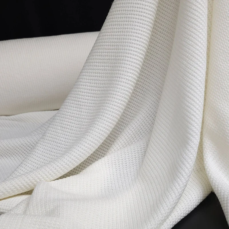 Tricot Honeycomb | Ivoire | 32 cm | FIN DE ROULEAU