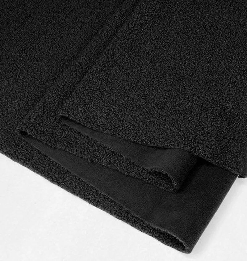 Sherpa avec envers en polar | Noir | 81 cm | Fin de rouleau