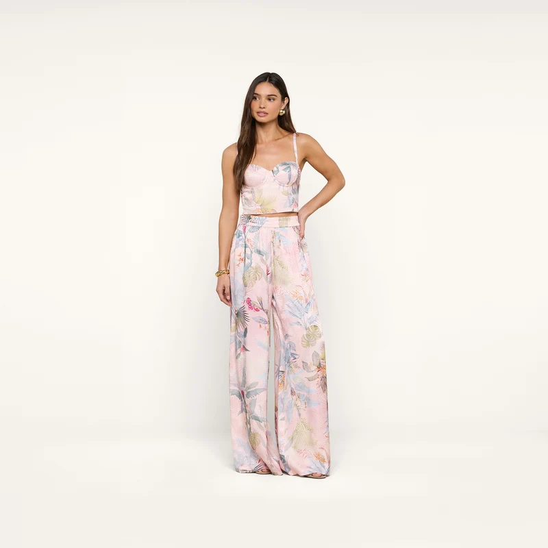 Lillian Satin Wide-Leg Pant