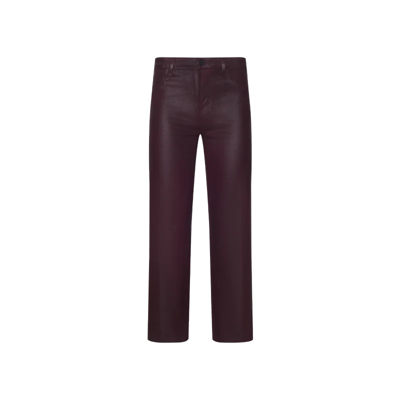 Wanda Coated Cropped Wide-Leg Jean