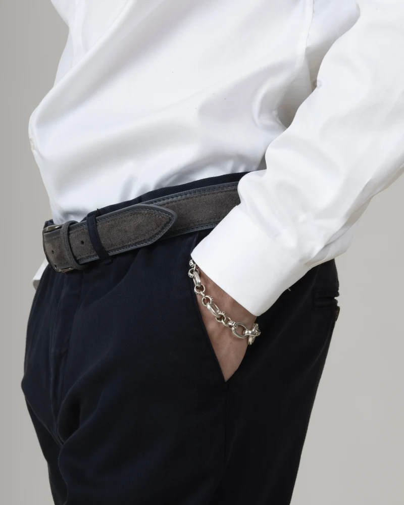 Pantalon "Giorgio" Chino Bleu Marine Coupe Slim