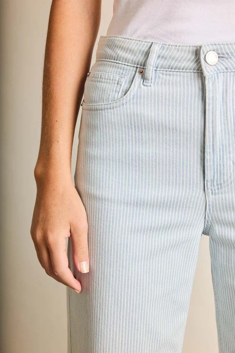 Jean flare rayé