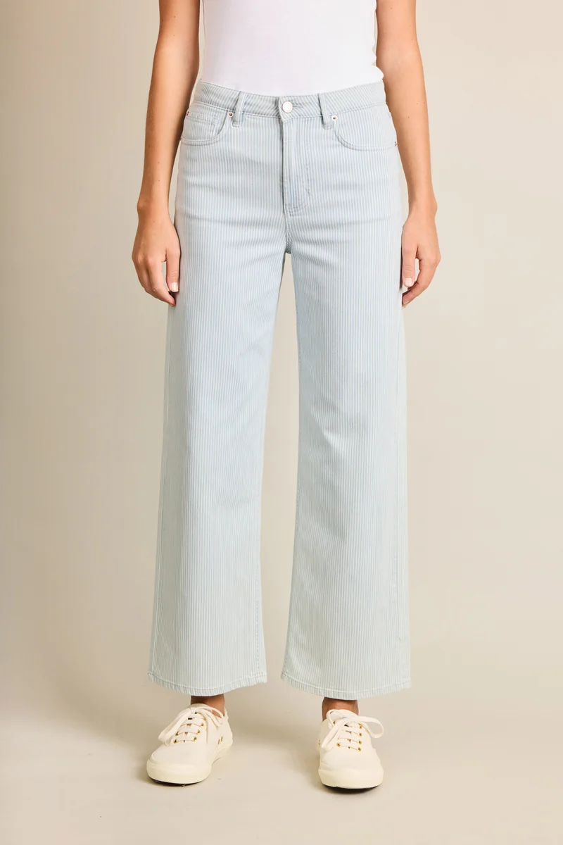 Jean flare rayé