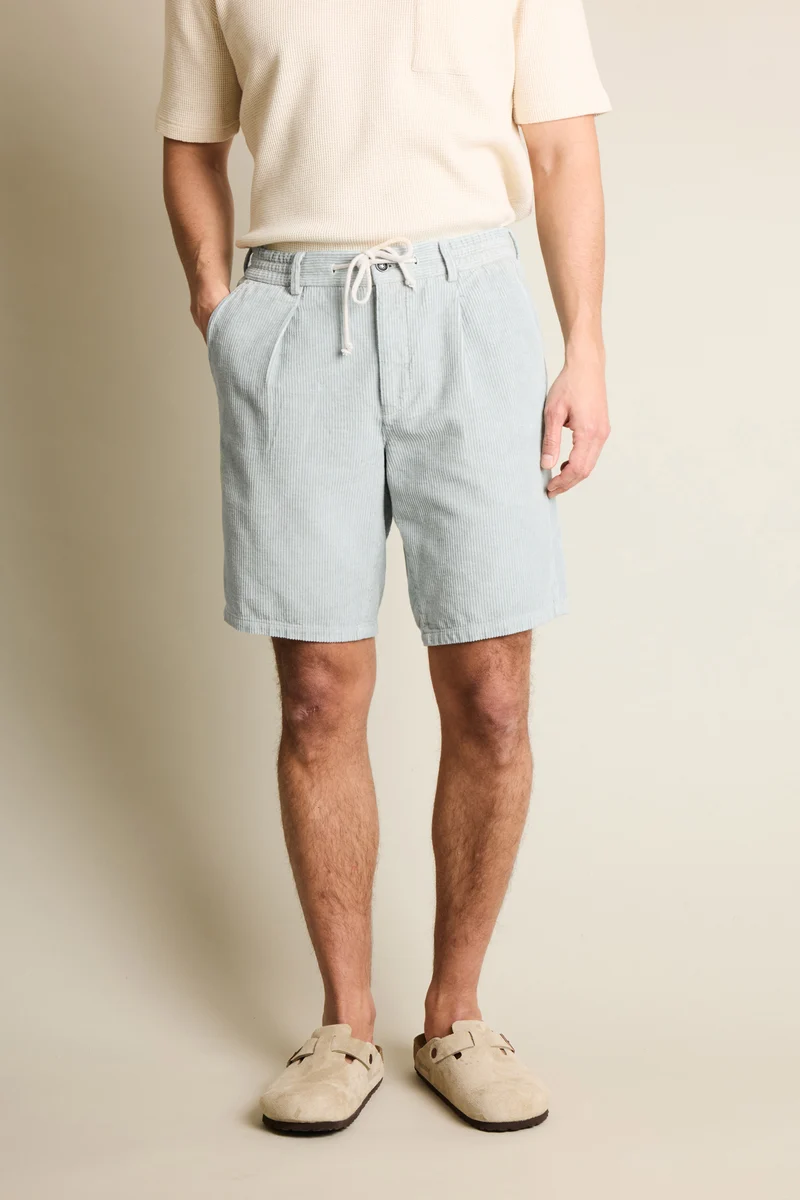 Bermuda velours bleu clair