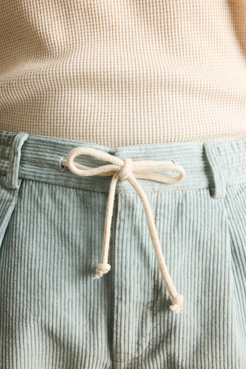 Bermuda velours bleu clair