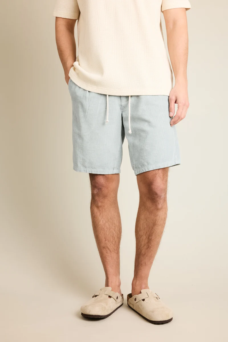 Bermuda velours bleu clair