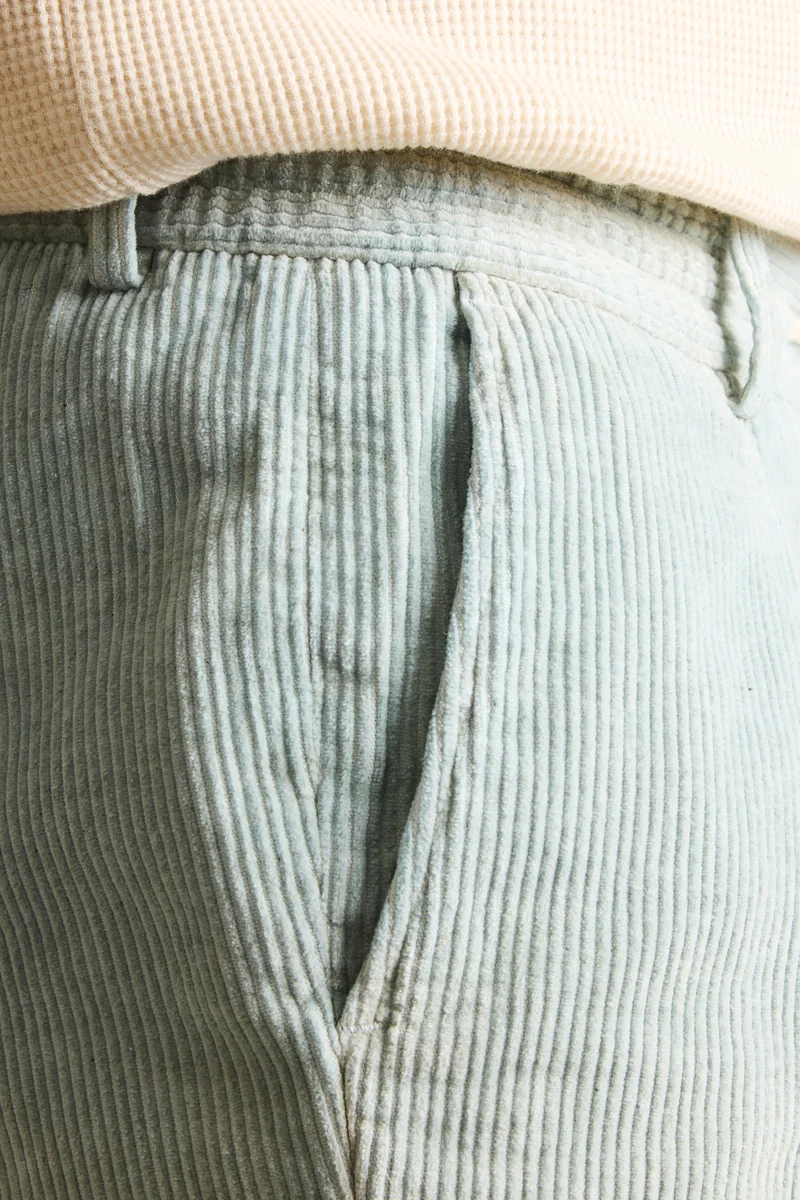 Bermuda velours bleu clair