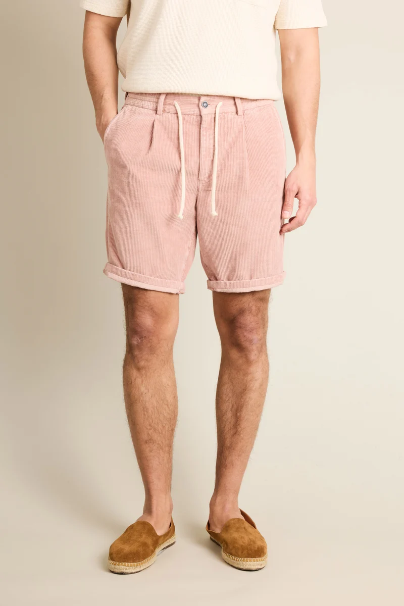 Bermuda velours vieux rose