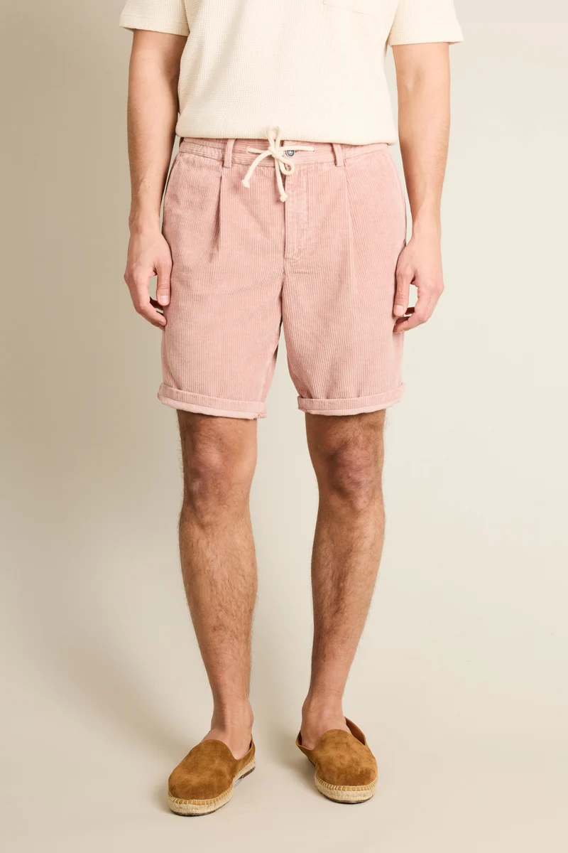 Bermuda velours vieux rose