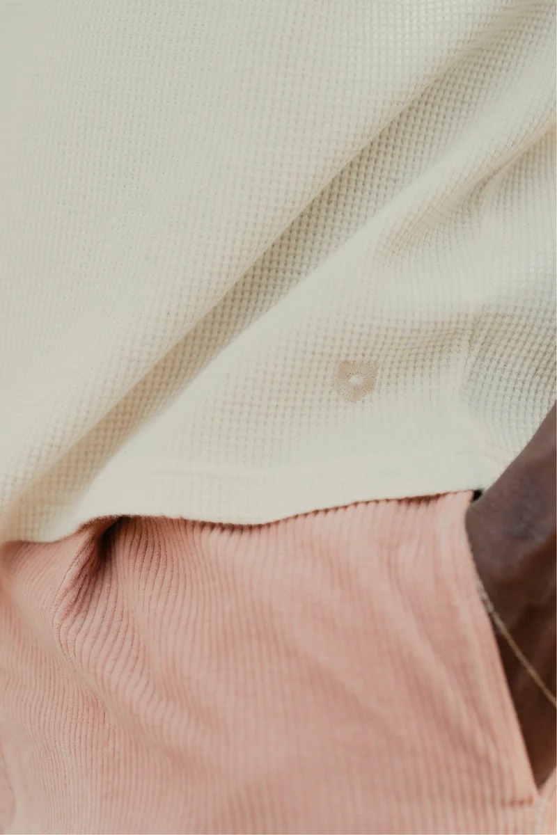 Bermuda velours vieux rose