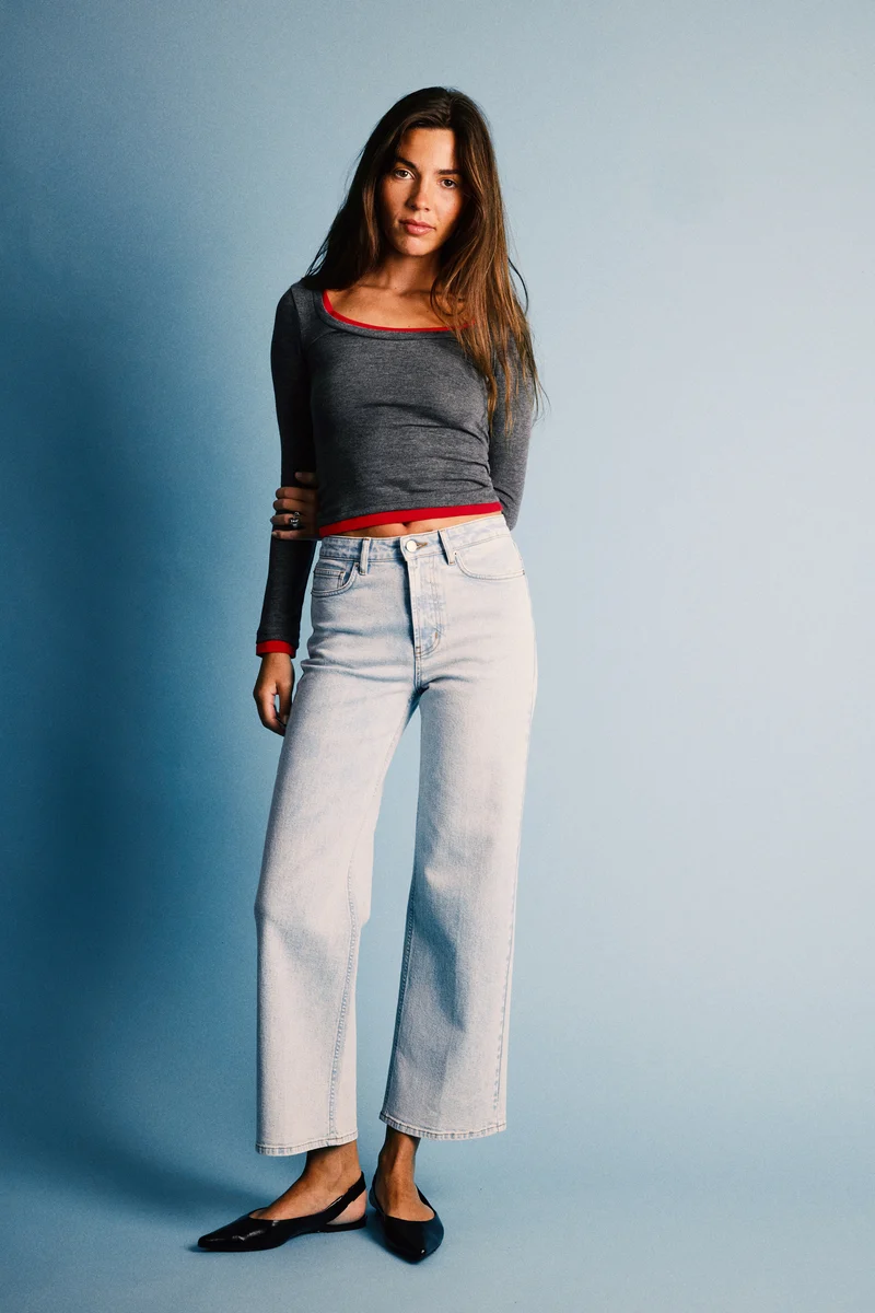 Jean flare ice blue