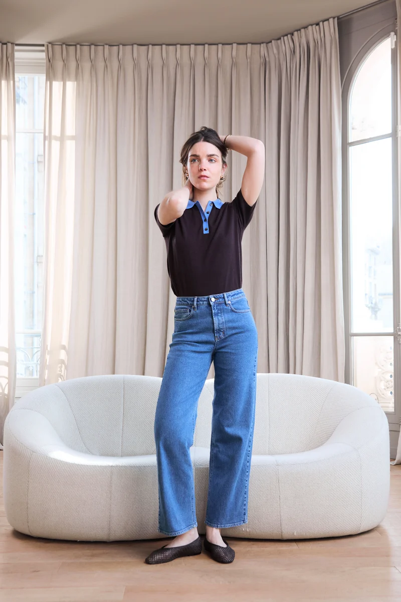 Jean flare bleu stone