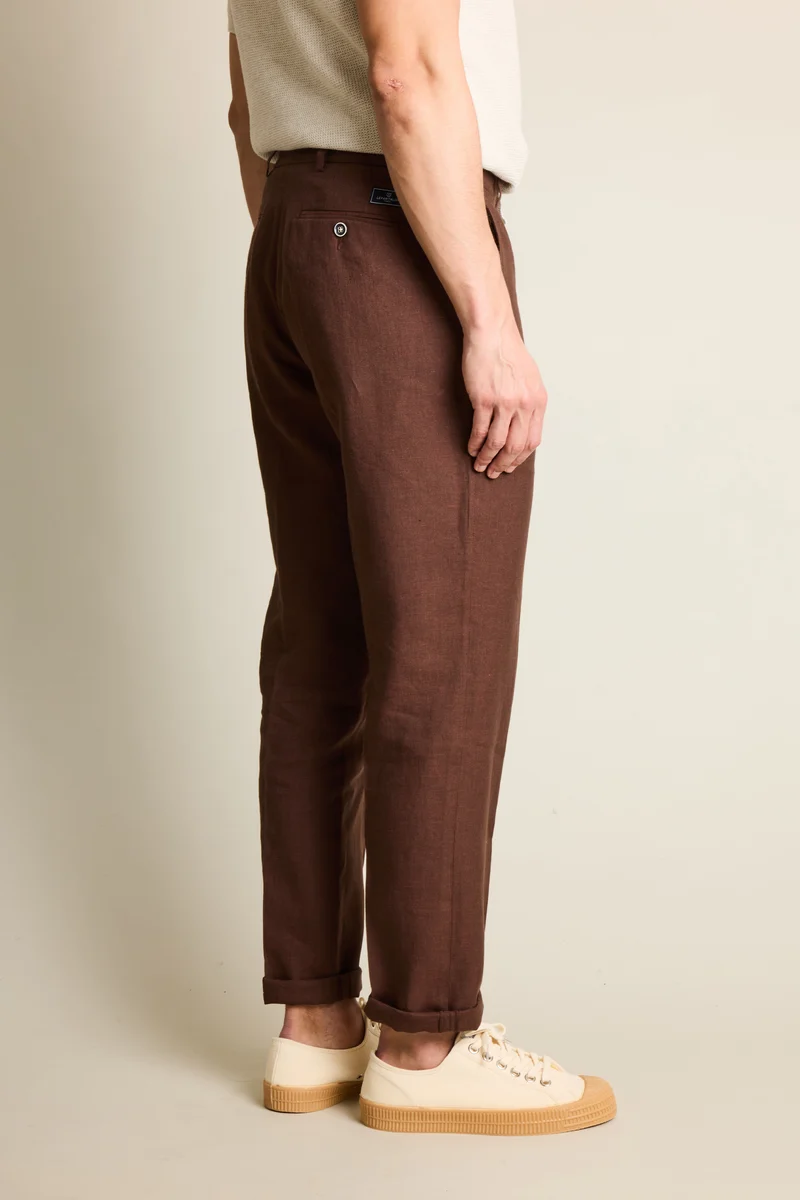 Pantalon lin ébène