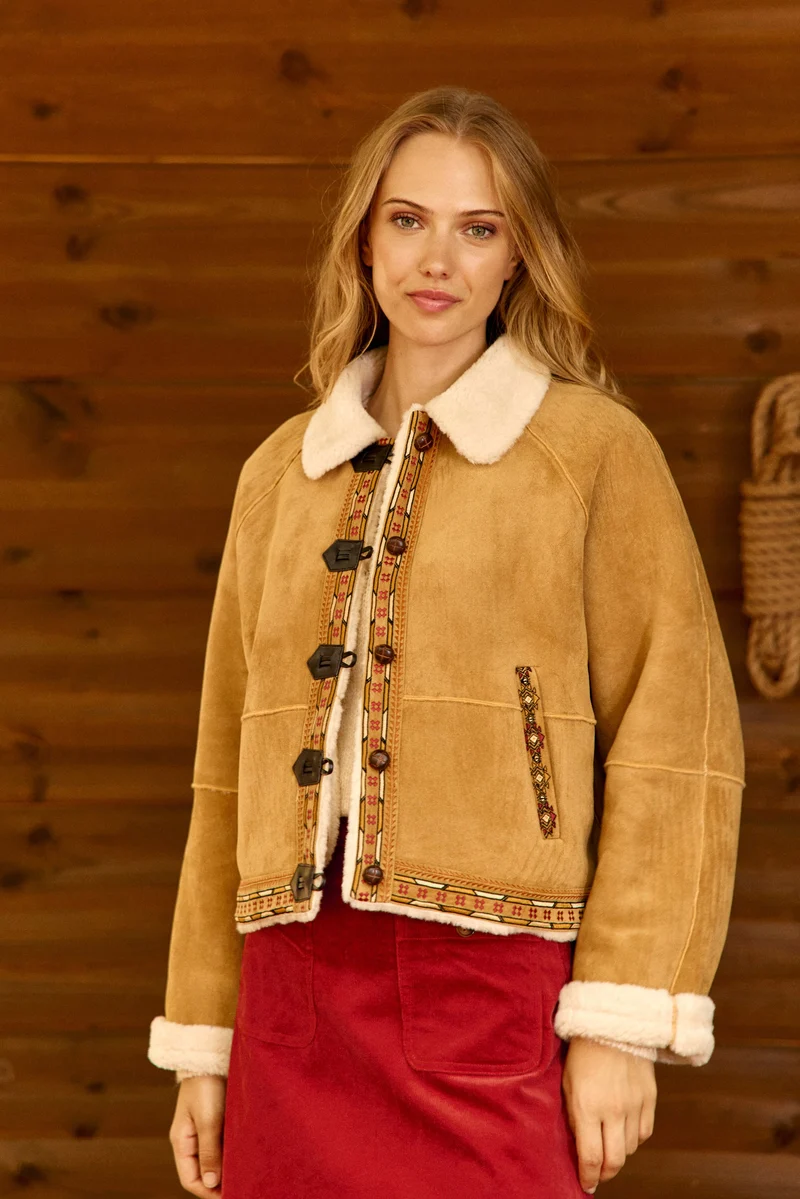 Vacy - Manteau effet suèdé