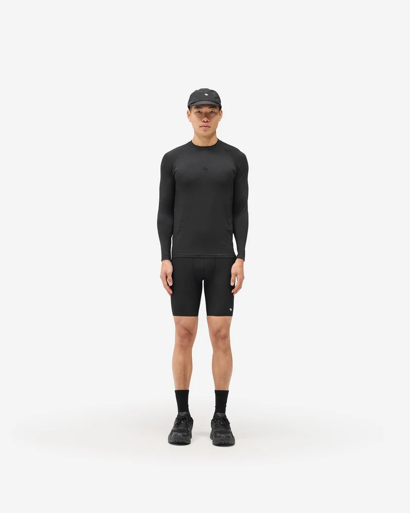 247 Ribbed Half Tight - Jet Black