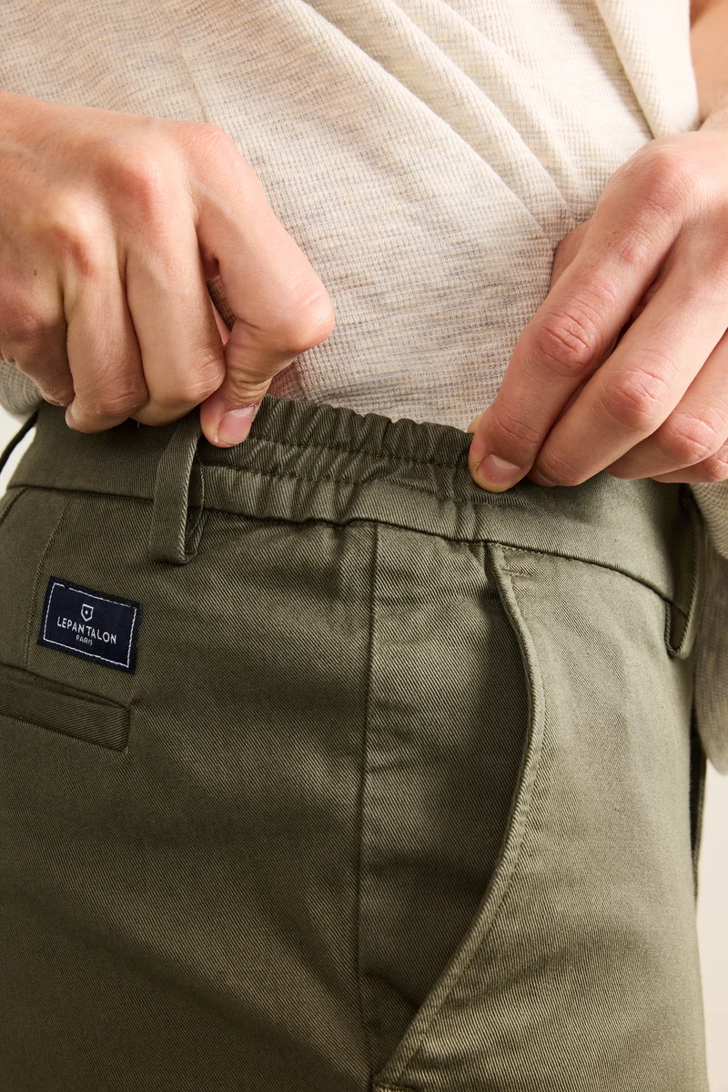 Chino easy semi-slim kaki