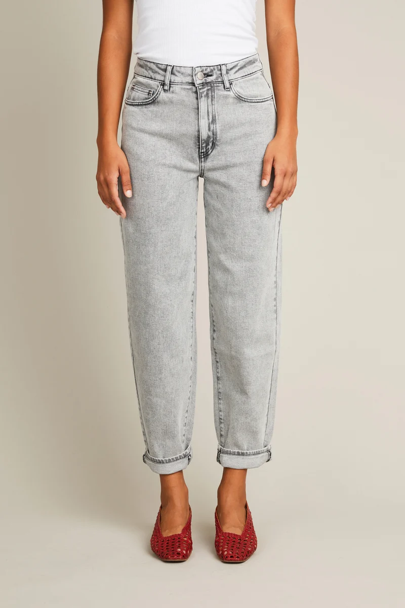 Jean balloon snow black