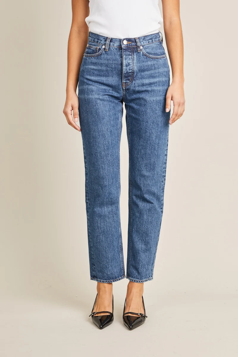 Jean droit bleu v1
