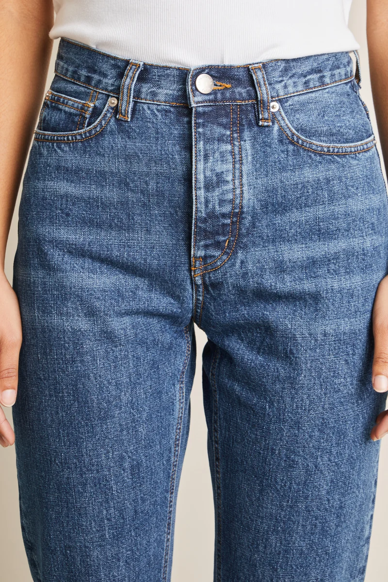 Jean droit bleu v1