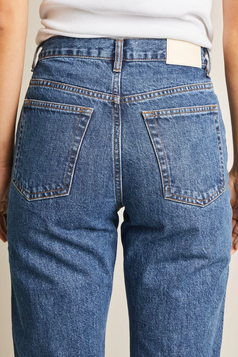 Jean droit bleu v1